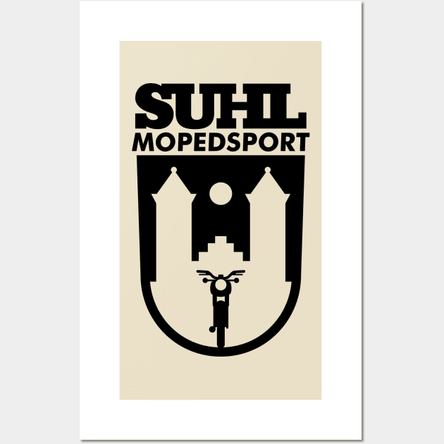 Suhl Mopedsport Simson Logo (black) Wall Art by GetThatCar